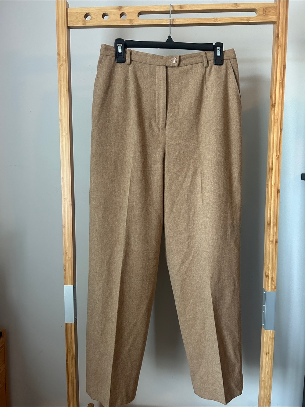 Vintage Pendleton Women's Lined Camel-Tan Tailored Trousers